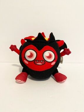 Moshi Monsters Diavlo Plush Black Red Stuffed Animal Toy 5” 2012
